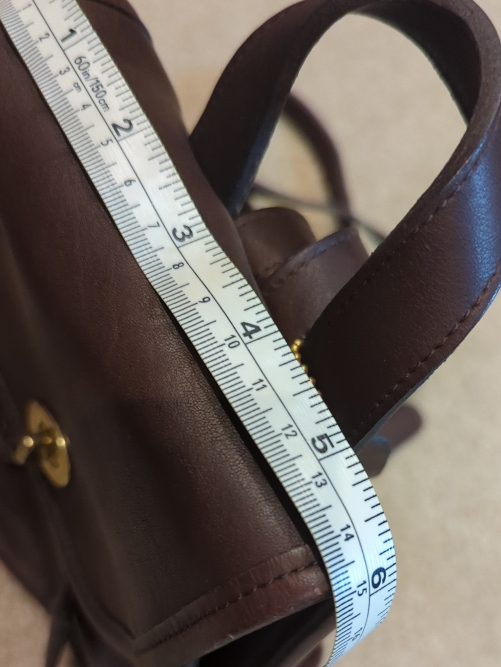NWOT Coach Brown Leather Mini Backpack 9960 - Picture 8 of 9